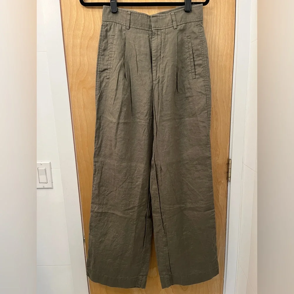 Everlane Linen Way High Drape Pant Size 4